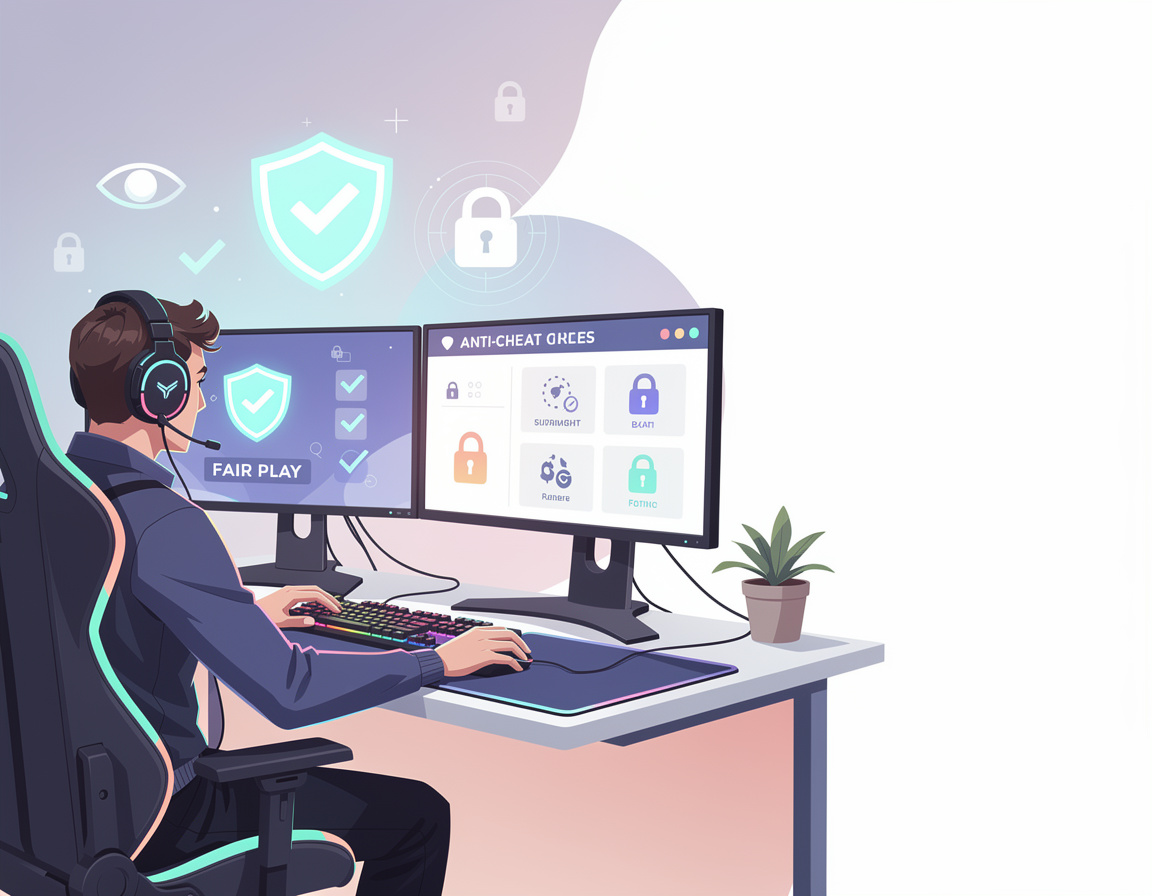 Ilustrasi panduan anti cheat peserta untuk turnamen game online tata4